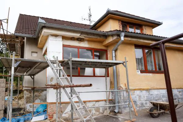 house undergoing whole house remodeling