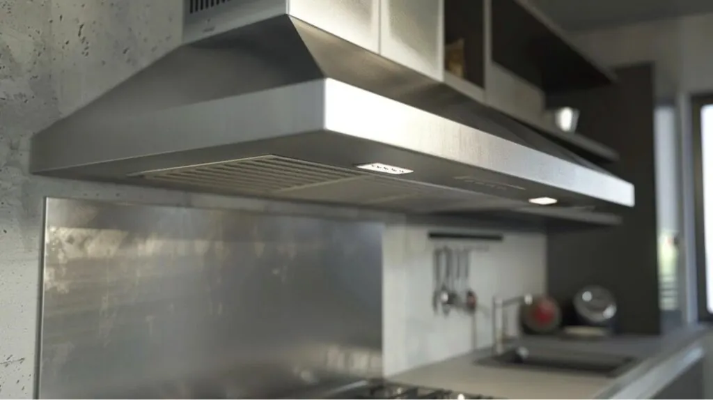 kitchen remodeling contractor installinga steel range hood for kitchen ventilation